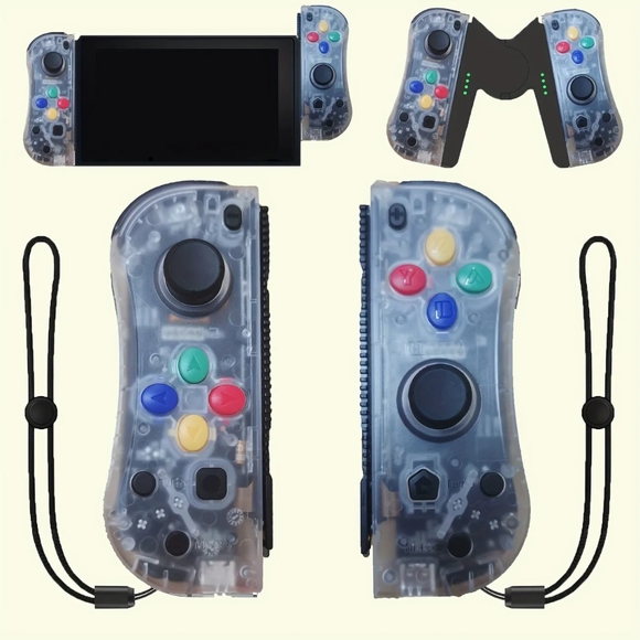 Nintendo Switch Transparent Controller Joy Pad JoyCon - Picture 1 of 5